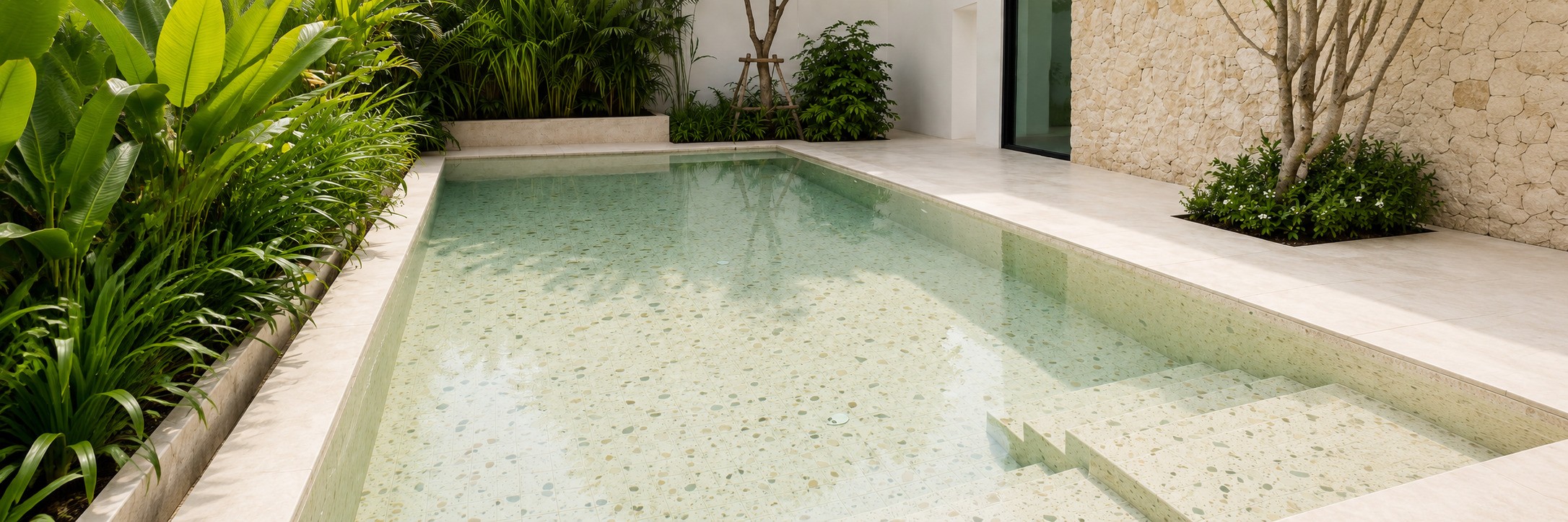 White Zeolit Stone Pool
